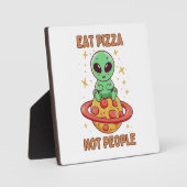 人を食べずにピザを食べろ フォトプラーク (正面)