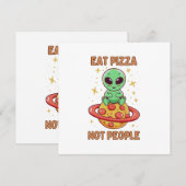 人を食べるなピザを食べろ 招待状 (正面/裏面)