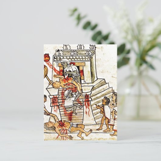 人アステカ身の描写 ポストカード (スタンド正面)