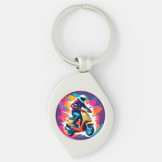 人カラフルの描く芸術 キーホルダー (正面)