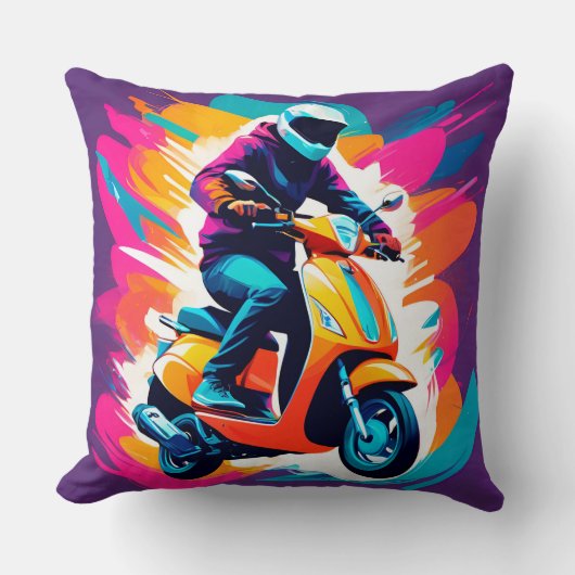 人カラフルの描く芸術 クッション (正面)