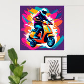 人カラフルの描く芸術 ポスター (ホームオフィス)