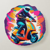 人カラフルの描く芸術 ラウンドクッション (裏面)