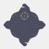 人カラフルの輪のカスタム文字 フェイバーボックス (折り畳みなし)