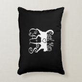 人スタイリッシュ実在は猫を愛する黒い装飾 アクセントクッション (正面(垂直))