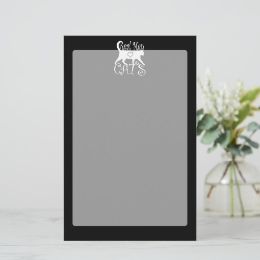 人スタイリッシュ実在は猫を愛する黒い装飾 便箋 (スタンド正面)