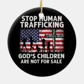 人ストップ身売買の神の子供は為ではない セラミックオーナメント (裏面)