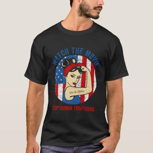 人ストップ身売買 – 映画を見る Tシャツ (正面)