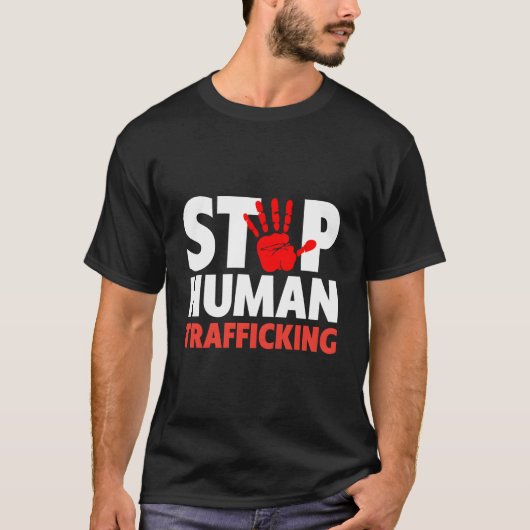 人ストップ身売買Tシャツ – 人身売買の終了 Tシャツ (正面)