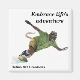 人スノーボーダースポーツファンタジーボタンマグネット マグネット