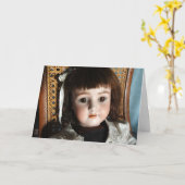 人ビクトリアン形「フランシス」空白のカード カード (黄色い花)