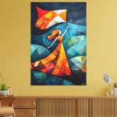 人モダン々を導く自由のキューバ人のビジョン キャンバスプリント (インサイチュ (リビング))