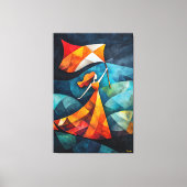 人モダン々を導く自由のキューバ人のビジョン キャンバスプリント (正面)