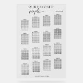 人モダンお気に入りの席結婚表 アクリルサイン (正面)