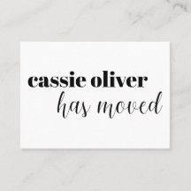 人モダンの住所カードの独身の変更