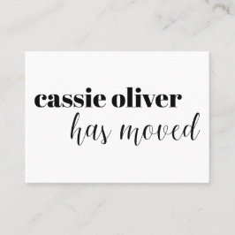 人モダンの住所カードの独身の変更 名刺