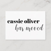 人モダンの住所カードの独身の変更 名刺 (正面)