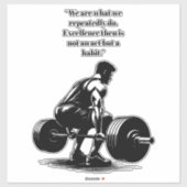 人リフティングウェイト体ビルダーアートイラストレーション シール (シート)