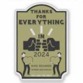 人事から感謝 シール (正面)