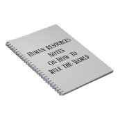 人事で世界を支配する方法に注意 ノートブック (右側)