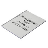 人事で世界を支配する方法に注意 ノートブック (左側)