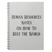 人事で世界を支配する方法に注意 ノートブック (正面)