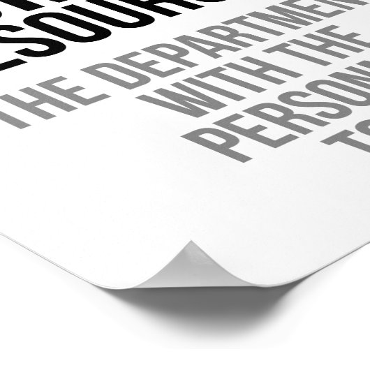 人事へようこそ ポスター (角)