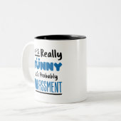 人事もし人材ありおもしろい ツートーンマグカップ (正面左)