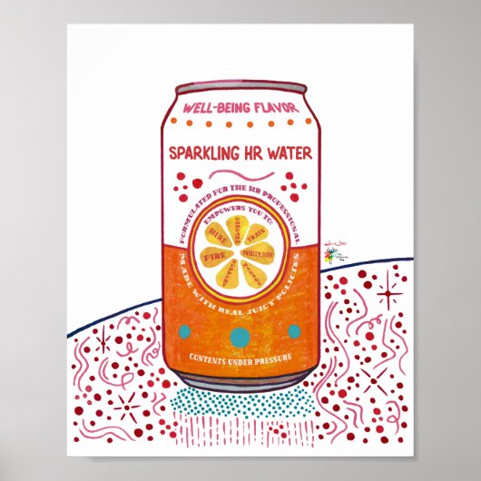 人事オフィスきらめくArt HR Water ポスター (正面)