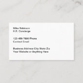 人事コンサルタント・ビジネス・カード 名刺 (裏面)