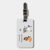 人事ユニコーン馬ギフトユーモアHR ラゲッジタグ (正面縦)