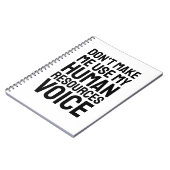 人事管理の音声を使用しない ノートブック (左側)