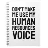 人事管理の音声を使用しない ノートブック (正面)