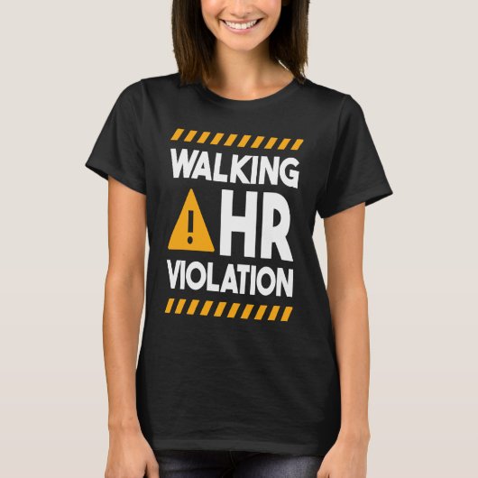 人事管理歩くHR違反1 Tシャツ (正面)