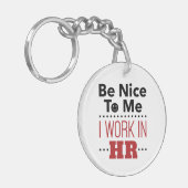 人事部で働く私にとって人材は優しい キーホルダー (正面左)