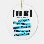 人事非公式おもしろいHR セラミックオーナメント (左)