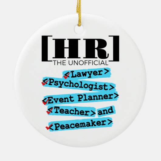 人事非公式おもしろいHR セラミックオーナメント (裏面)