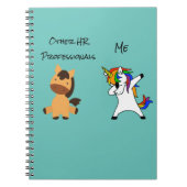 人事HRユニコーンおもしろい馬 ノートブック (正面)