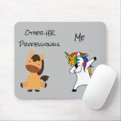 人事HRユニコーン馬ギフトおもしろい品 マウスパッド (マウス)