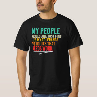 人付き合いは得意だけど許容範囲は狭め 引用 Tシャツ