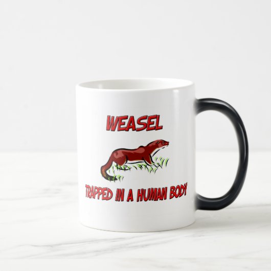 人体で引っ掛かるイタチ モーフィングマグカップ (右)