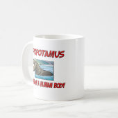 人体で引っ掛かるカバ コーヒーマグカップ (正面左)