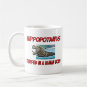 人体で引っ掛かるカバ コーヒーマグカップ (左)