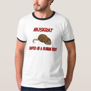 人体で引っ掛かるマスクラット Tシャツ