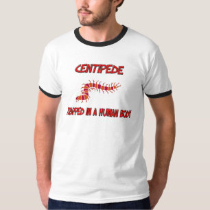 人体で引っ掛かるムカデ Tシャツ