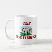 人体で引っ掛かるヤギ コーヒーマグカップ (左)