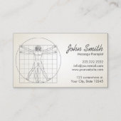 人体のマッサージセラピストのアポイントメントカード 予約カード (正面)