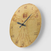 人体のレオナルド・ダ・ヴィンチの解剖学の勉強 ラージ壁時計 (傾斜)