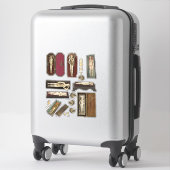 人体の解剖学人形の体部品のコラージシート シール (スーツケース)