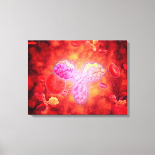 人体の顕微鏡的見解 キャンバスプリント (正面)